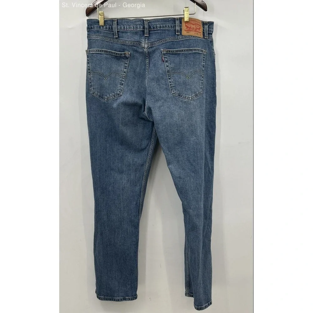 Levi's 505 Regular Fit Straight Leg Jeans 38x32 Blue Medium Wash